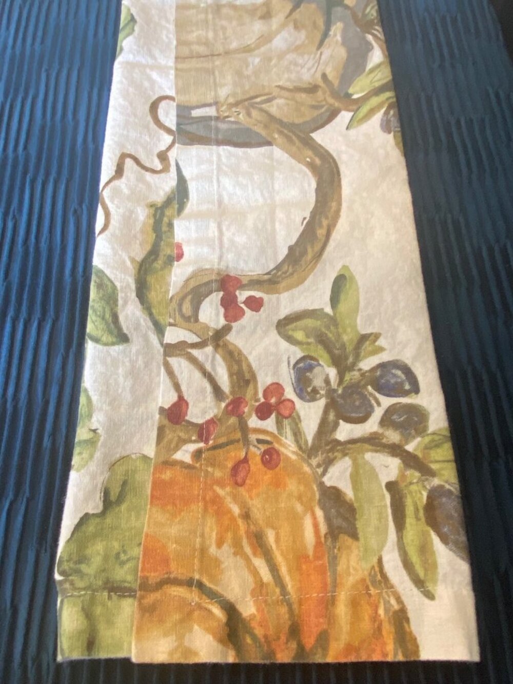 Pottery Barn Harvest Botanical pumpkin Print napkin Fall-Themed Design lot of 3
